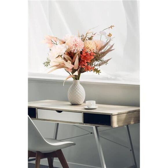 2  Artificial Flowers Bouquet for Silk Flower Arrangements (Champagne) - Picture 6 of 7